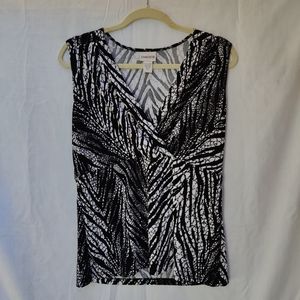 SEASONAL SALE: Chico's Black & White Wrap Blouse
